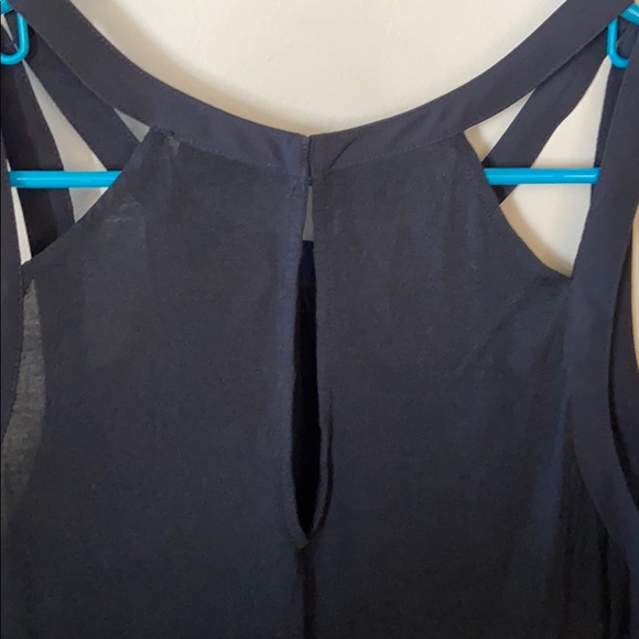 Express Black Cutout Shoulder Tank - Picture 2 of 5